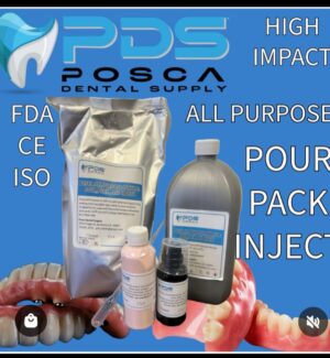 Acrilat High Impact Posca Dental cu polimerizare la rece rapidă.