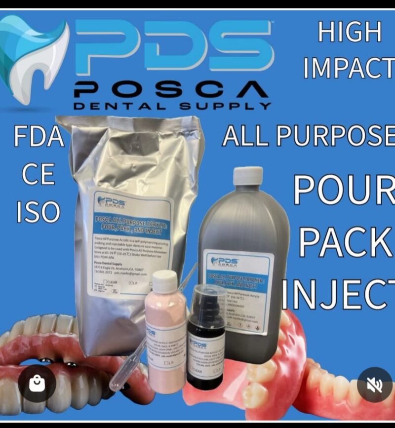 Acrilat High Impact Posca Dental cu polimerizare la rece rapidă. Acrilat High Impact Posca Dental cu polimerizare la rece rapidă.